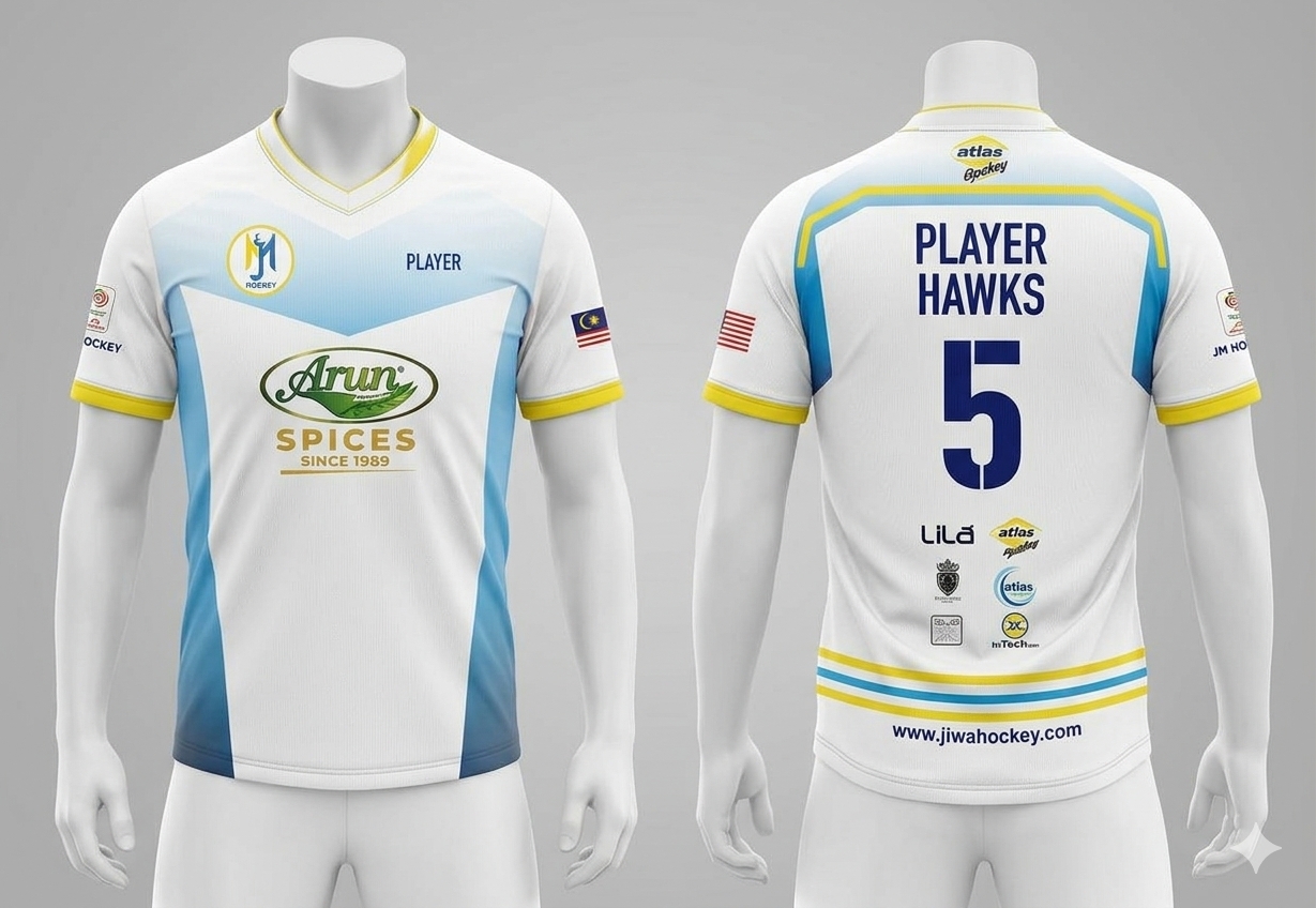 JM Hawks White Jersey - Image 3